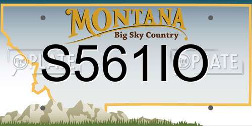 S561IO Montana License Plate