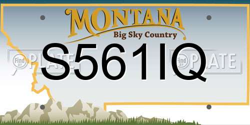 S561IQ Montana License Plate