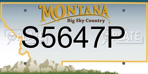S5647P Montana License Plate