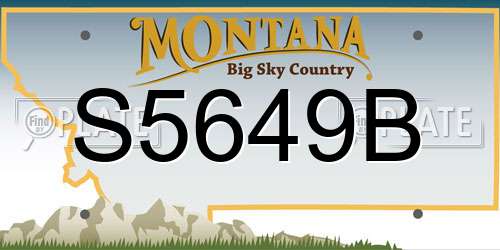 S5649B Montana License Plate