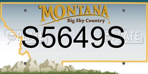 S5649S Montana License Plate