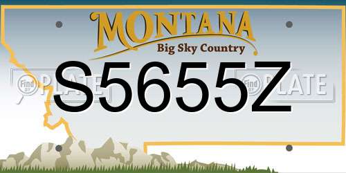 S5655Z Montana License Plate