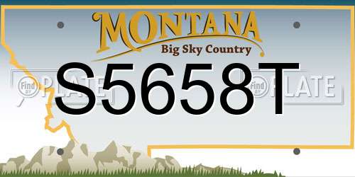 S5658T Montana License Plate