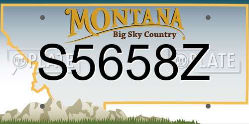 S5658Z Montana License Plate
