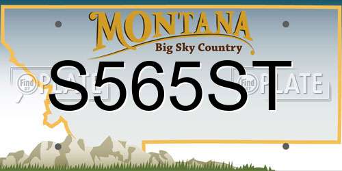 S565ST Montana License Plate