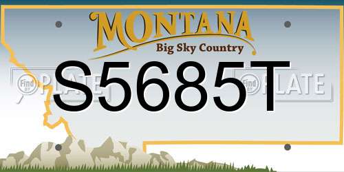 S5685T Montana License Plate