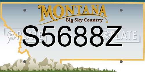 S5688Z Montana License Plate