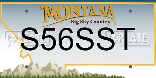 S56SST Montana License Plate
