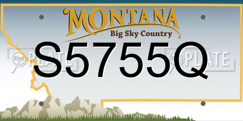 S5755Q Montana License Plate