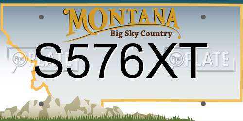 S576XT Montana License Plate