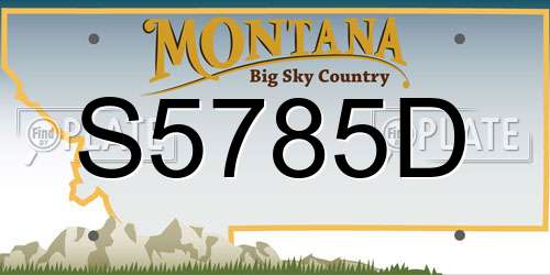 S5785D Montana License Plate