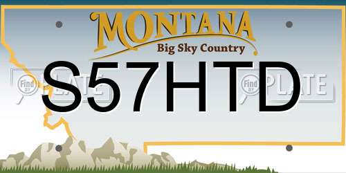 S57HTD Montana License Plate
