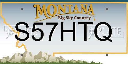 S57HTQ Montana License Plate