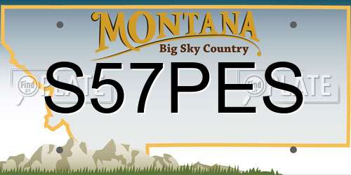 S57PES Montana License Plate
