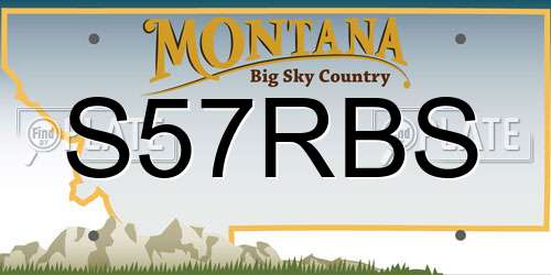 S57RBS Montana License Plate