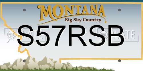 S57RSB Montana License Plate