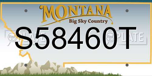 S58460T Montana License Plate