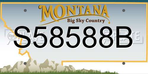 S58588B Montana License Plate