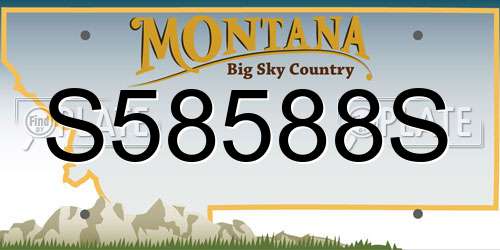 S58588S Montana License Plate
