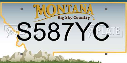 S587YC Montana License Plate