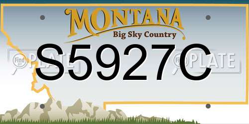 S5927C Montana License Plate