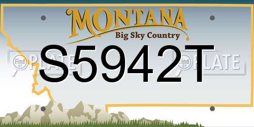 S5942T Montana License Plate