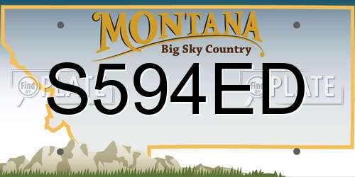 S594ED Montana License Plate