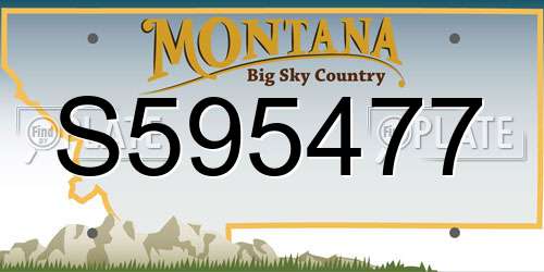 S595477 Montana License Plate