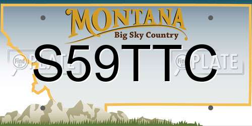 S59TTC Montana License Plate