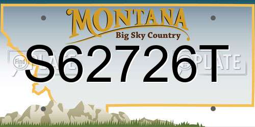S62726T Montana License Plate
