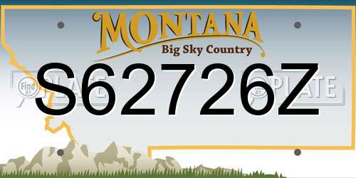 S62726Z Montana License Plate