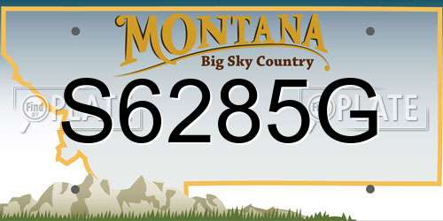 S6285G Montana License Plate