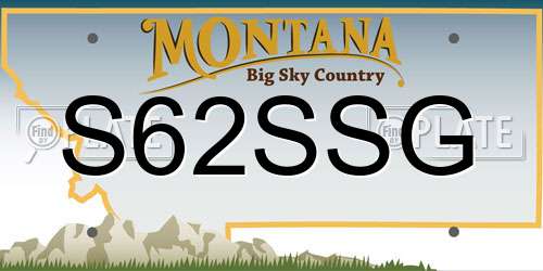 S62SSG Montana License Plate