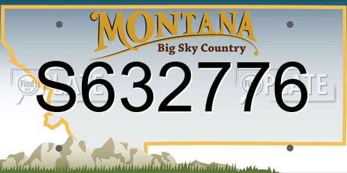 S632776 Montana License Plate