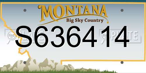 S636414 Montana License Plate