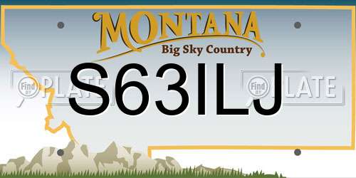 S63ILJ Montana License Plate