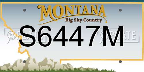 S6447M Montana License Plate