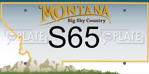 S65 Montana License Plate