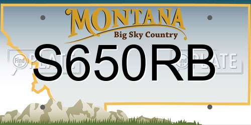 S650RB Montana License Plate