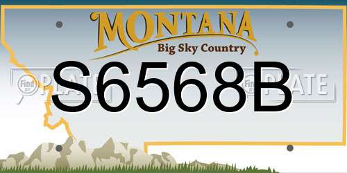 S6568B Montana License Plate