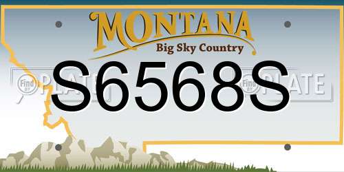 S6568S Montana License Plate