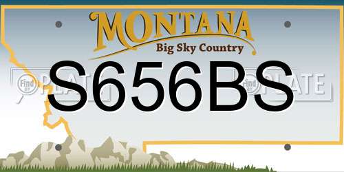 S656BS Montana License Plate