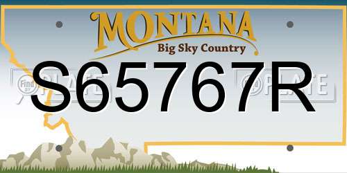 S65767R Montana License Plate