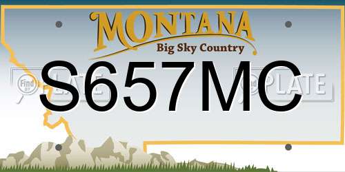 S657MC Montana License Plate