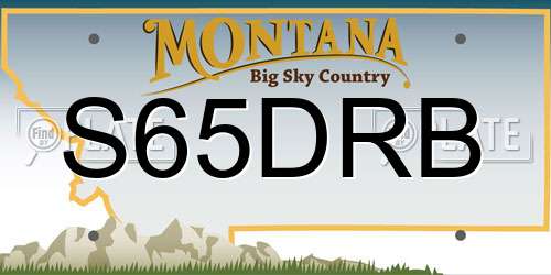S65DRB Montana License Plate