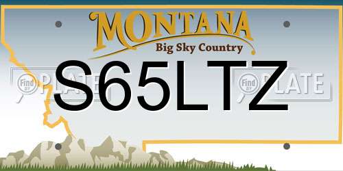 S65LTZ Montana License Plate