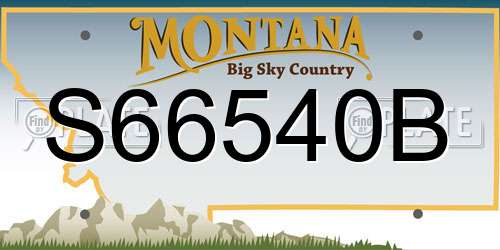 S66540B Montana License Plate