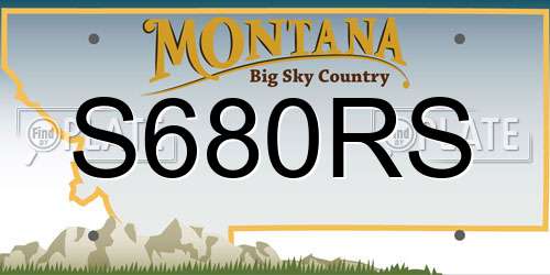 S680RS Montana License Plate