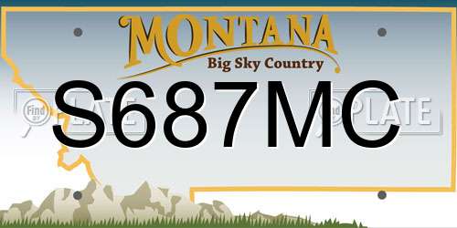 S687MC Montana License Plate
