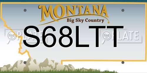 S68LTT Montana License Plate